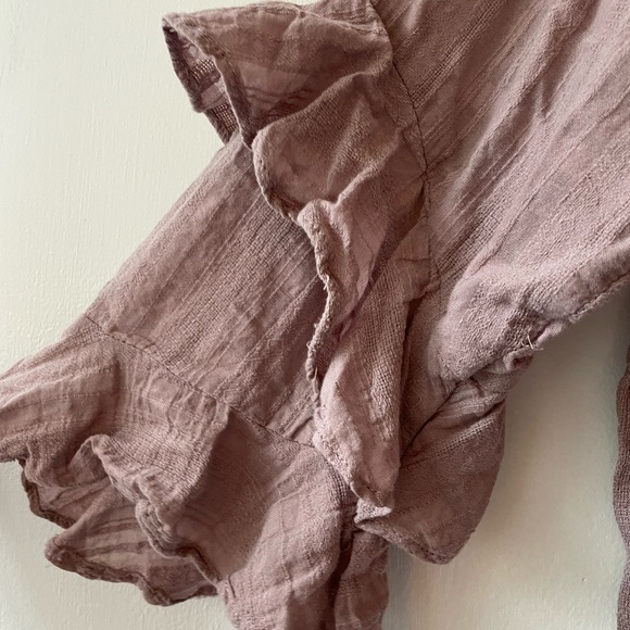 Lavender boho summer cotton top size xl - Picture 2 of 4